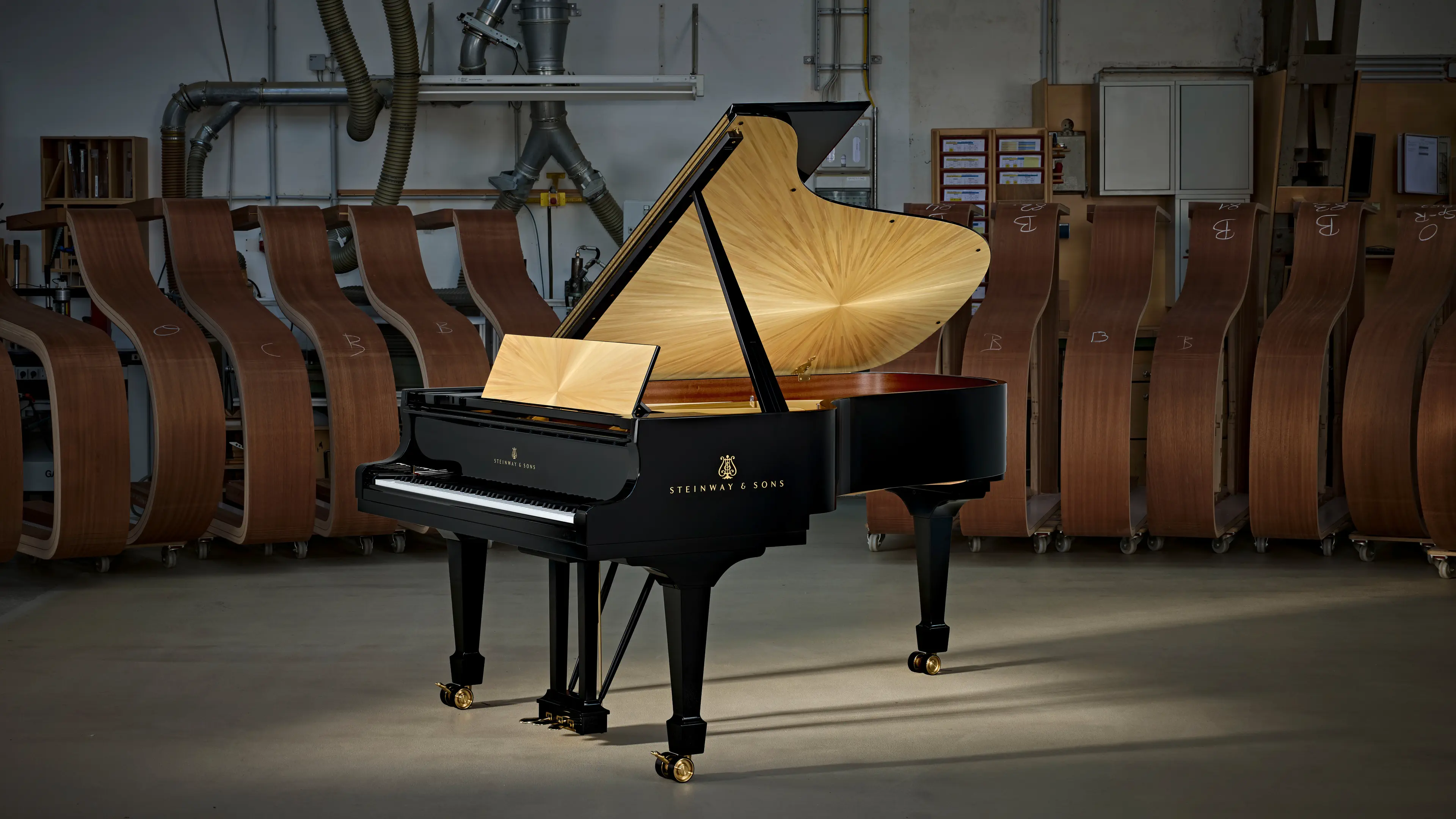 Steinway Straw Marquetry Flügel
